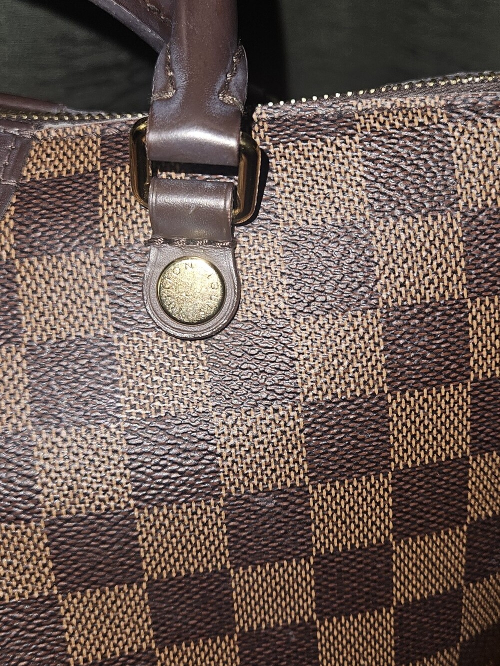 Louis Vuitton Damier Ebene Sienna PM Checkerboard Satchel in Dark Brown - Picture 6 of 10